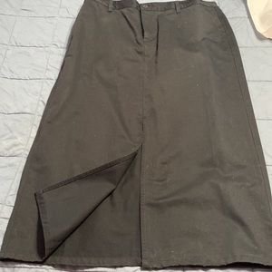 Maxi -split upfront-black skirt